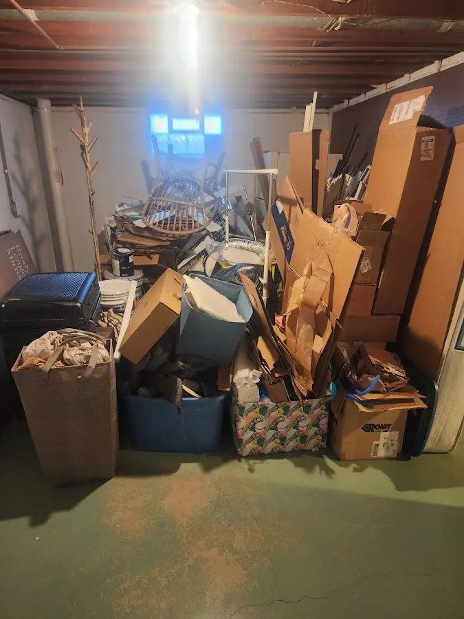 Roll-off dumpster container at job site for 15 Yard Dumpster Rental in Linganore